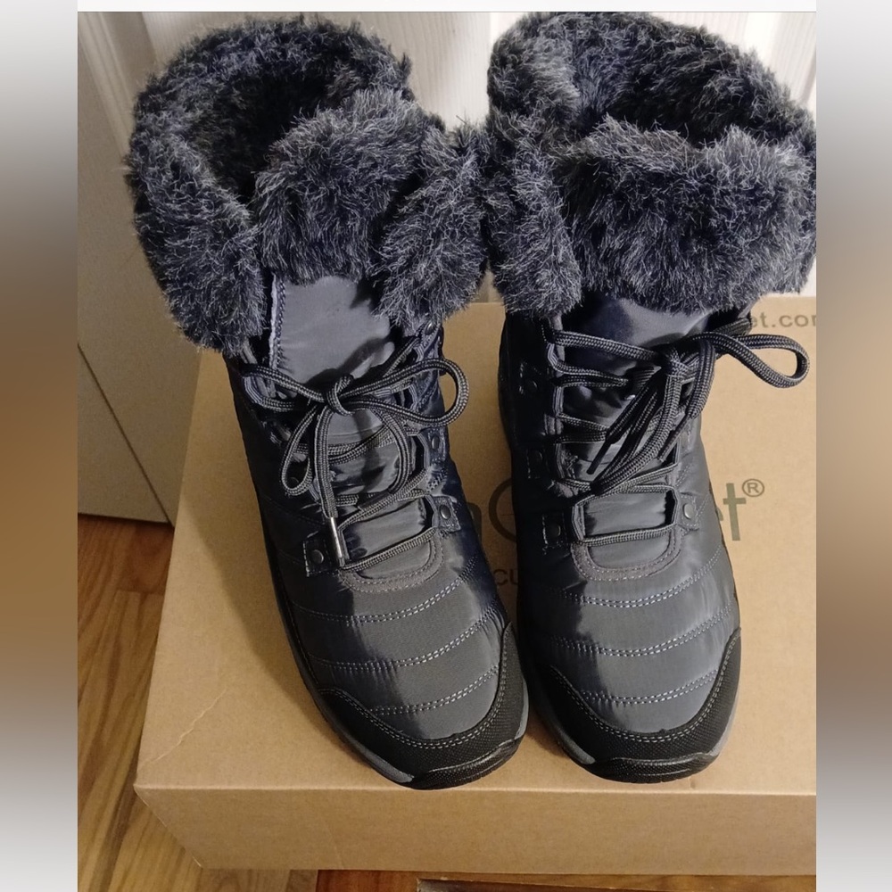 NEW Orthofeet Waterproof winter boots size 8.5 Black color - Picture 4 of 6